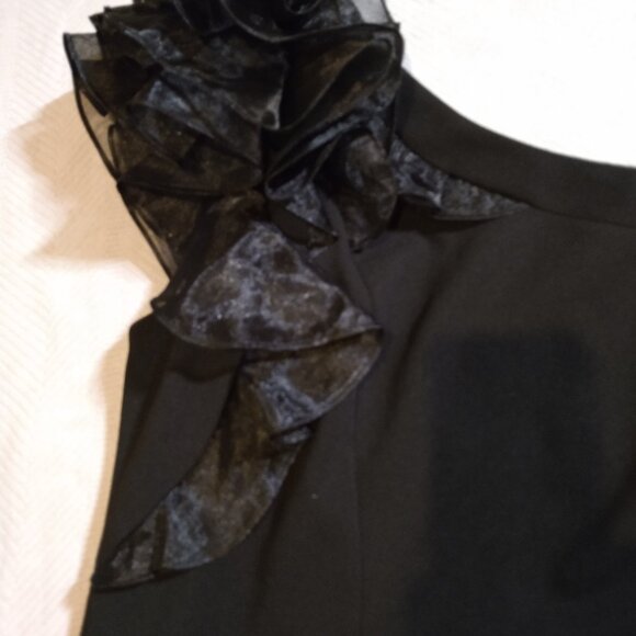 NWT! MARINA Dress ONLY $59! RETAIL $159! One Shoulder With Tulle Bow Sz 16W - Picture 6 of 10